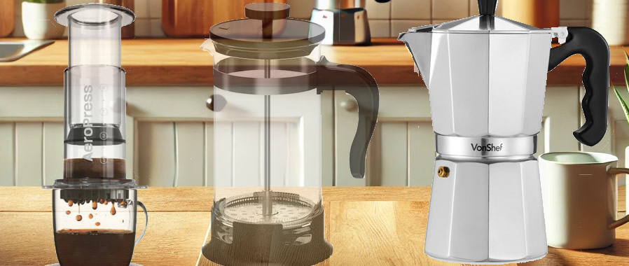 Vergleich: AeroPress, French Press & Espressokanne – Drei Klassiker im Kaffeetest